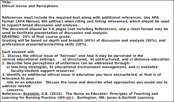 Ethical Issues And Perception Assessment Answers