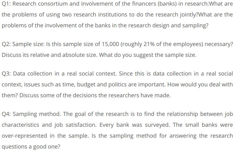 business research methods assignment question