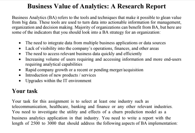 business value of analytics