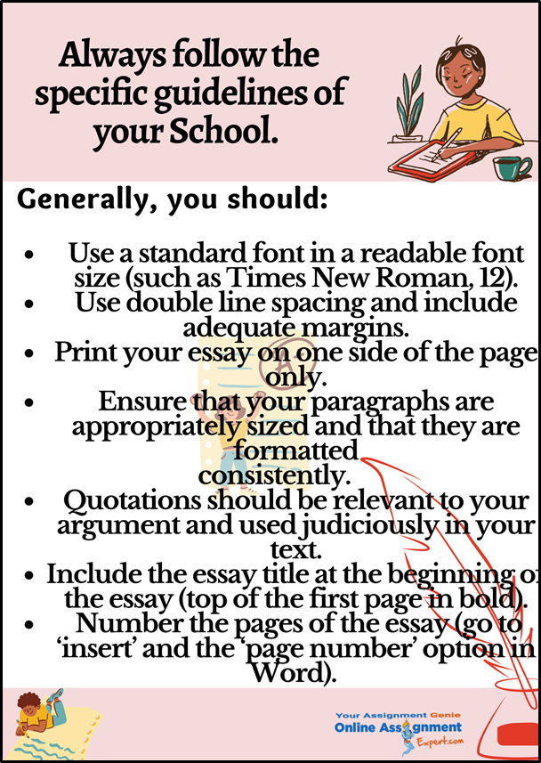 specific guideline of school