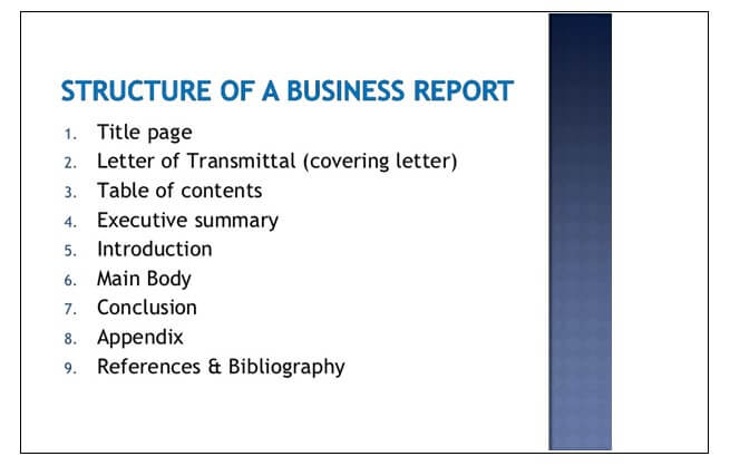 Business Report Struture