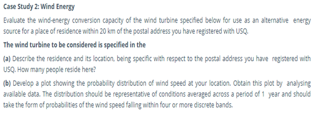 Wind Energy Engineering Assignment Sample 2