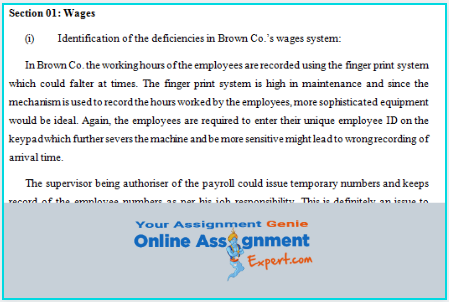 accounting standards and processes assignment answer
