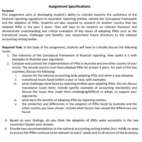 accounting theory and current issues assignment sample