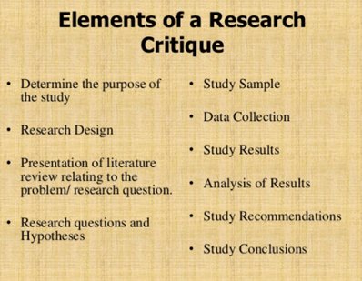 critiquing a literature review in a research article