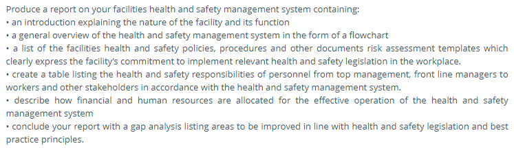 health and safety assessment question3