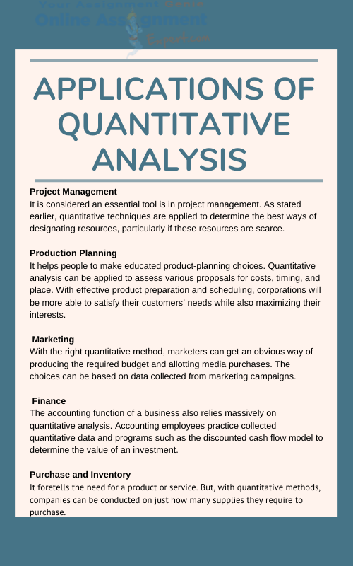 quantitative business analysis assignment help