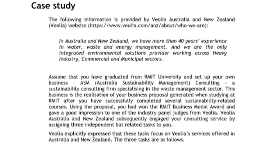 waste management case study sample