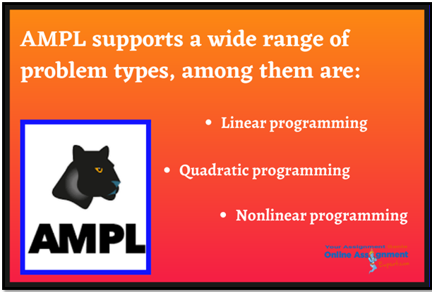 AMPL Supports A Wide Range Of Problem Types Among Them Are