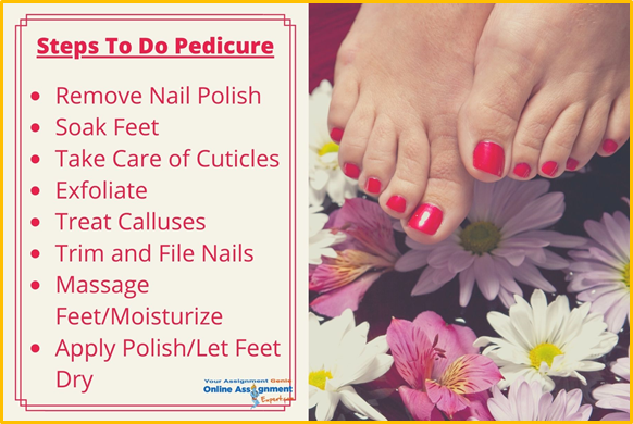 Steps to do pedicure