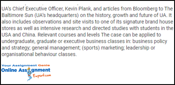 UA s CEO  Kevin Plank