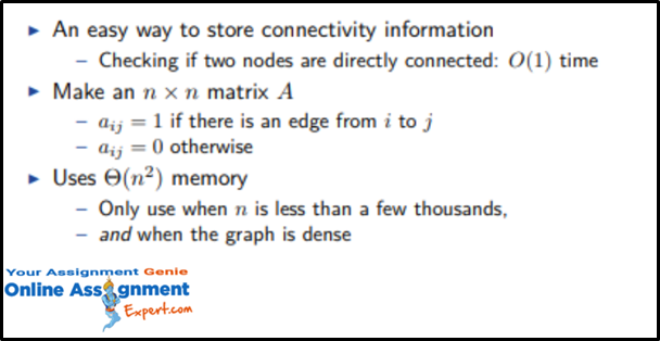 Way to store connectivity information