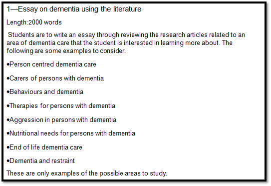 Dementia Care Assignment Help 1
