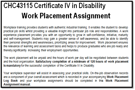 Disability Practice Assignment Help 1