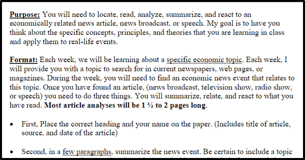 Economic News Analysis Assignment 1