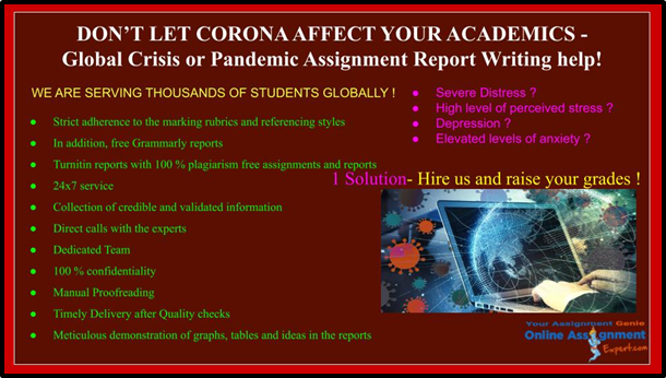 Global Crisis or Pandemic Assignment Report Writing Help