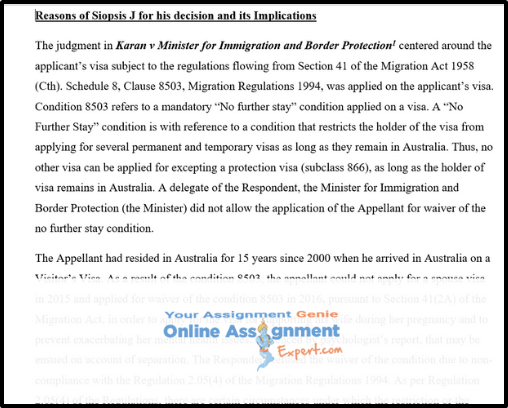Immigration Law Assignment Help 4