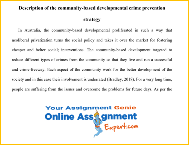 Description of the community based developmental crime prevention strategy