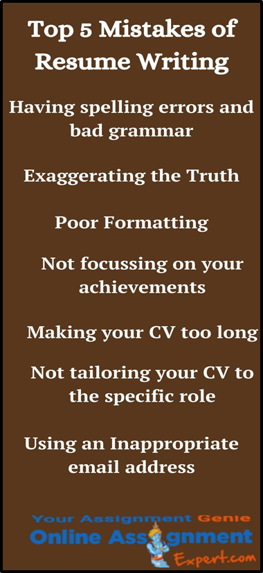 Top 5 Mistakes of Resume Writing