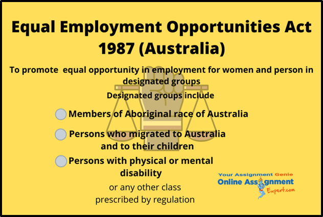 Equal Employment Opportunities Act 1987
