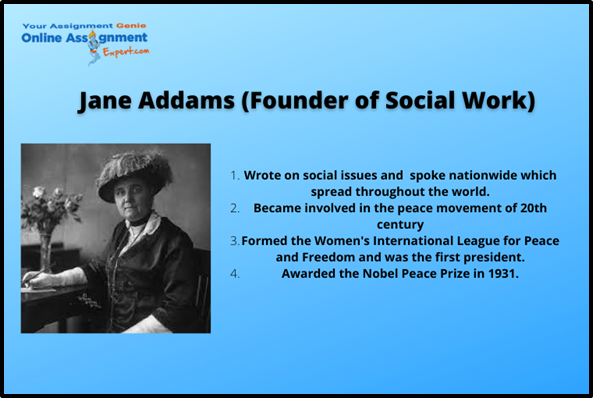 Jane Addams Founder of Social Work 