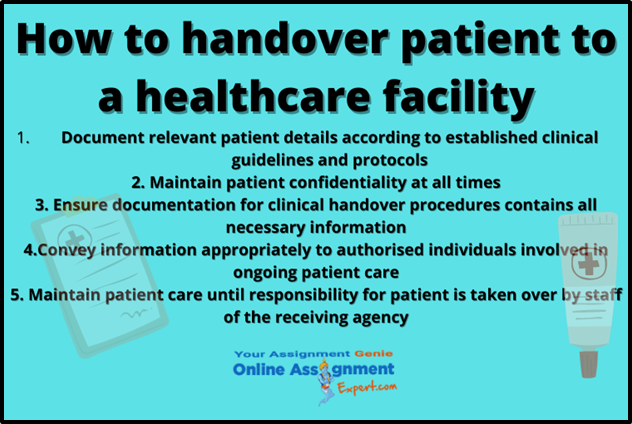 How to Handover Patient to a Healthcare Facility