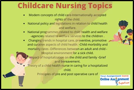 Childcare Nursing Topics