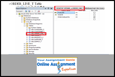 Database Assignment Solution Order Line Table