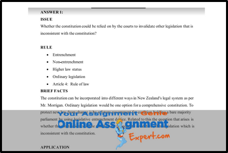 Constitutional Law Assignment Essay Help Solution