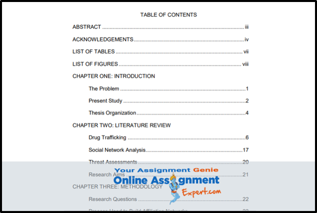 Dissertation Writing Guide  Table of Contents